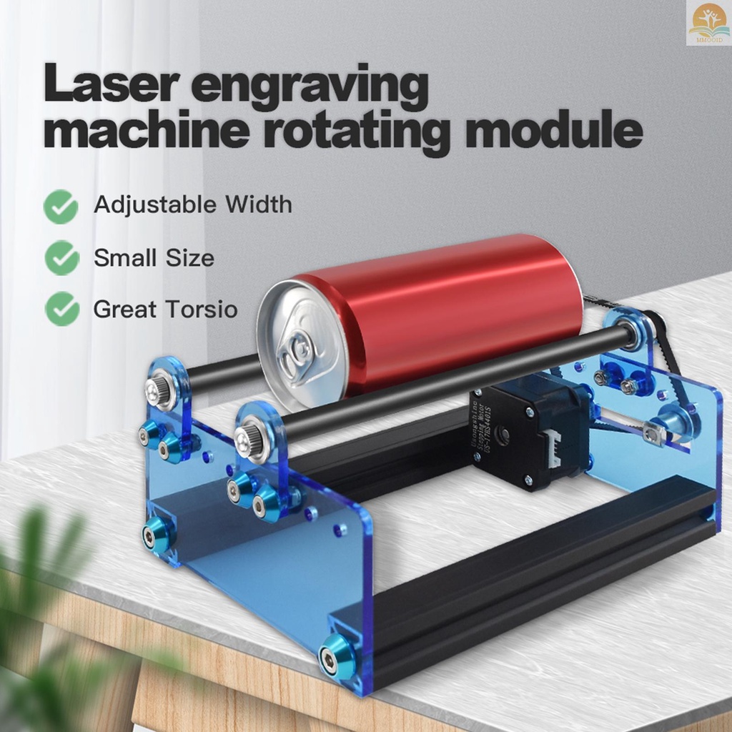 In Stock Rol Grafir Laser Untuk Benda Silinder Dengan360° Rotating Engraving Axis 5penyesuaian Sudut Diameter Ukiran 20mm-80mm Kompatibel Dengan Ortur Atomstack Sculpfun