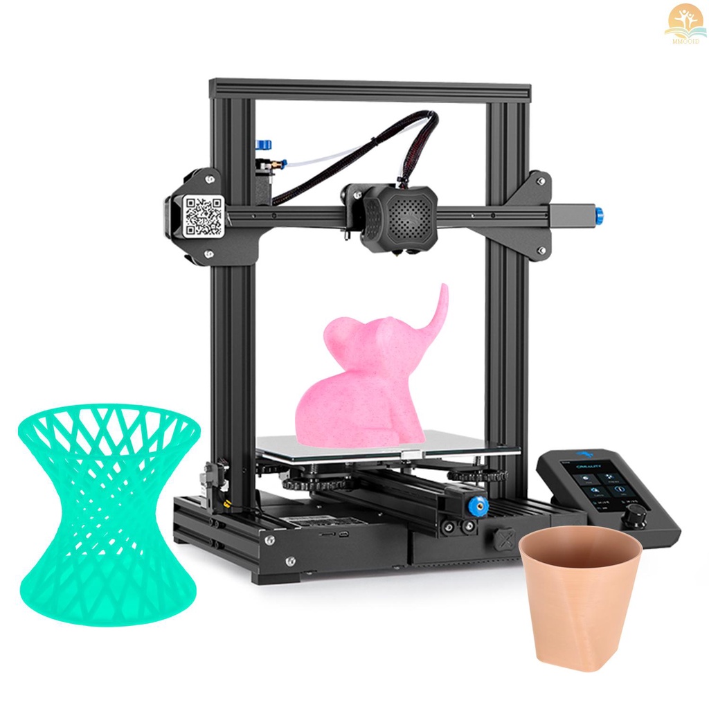 In Stock Creality 3D Ender-3 V2 3D Printer Kit Semua-Metal Struktur Terintegrasi Silent Mainboard Baru UI Display Screen Support Resume Printing 220*20*250mm Build Volume