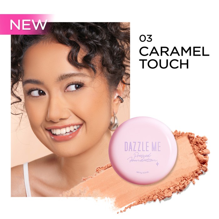 DAZZLE ME Muse Pressed Foundation | Long Lasting Blurring Matte - 6,g