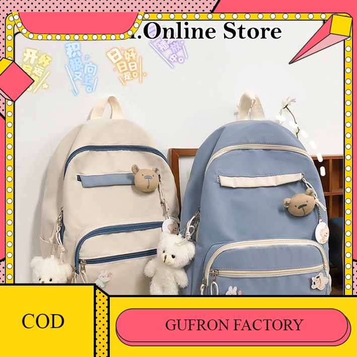 TAS RANSEL FASHION KOREA TAS SEKOLAH RANSEL WANITA