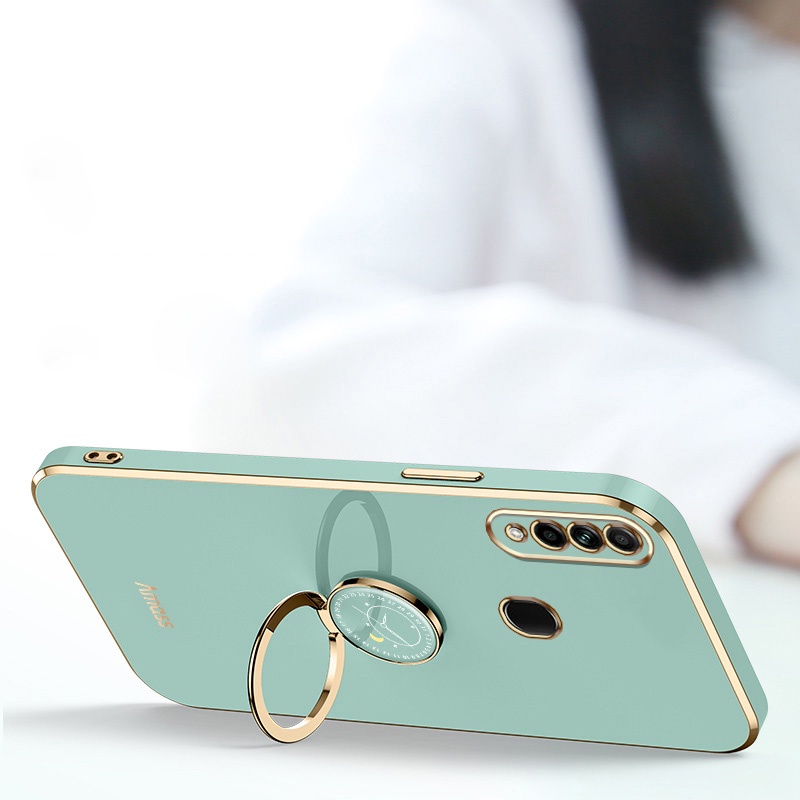 Gloden tree Phone Case Untuk OPPO A31 2020 A8 Casing Original Dengan Jam Standand Lanyard
