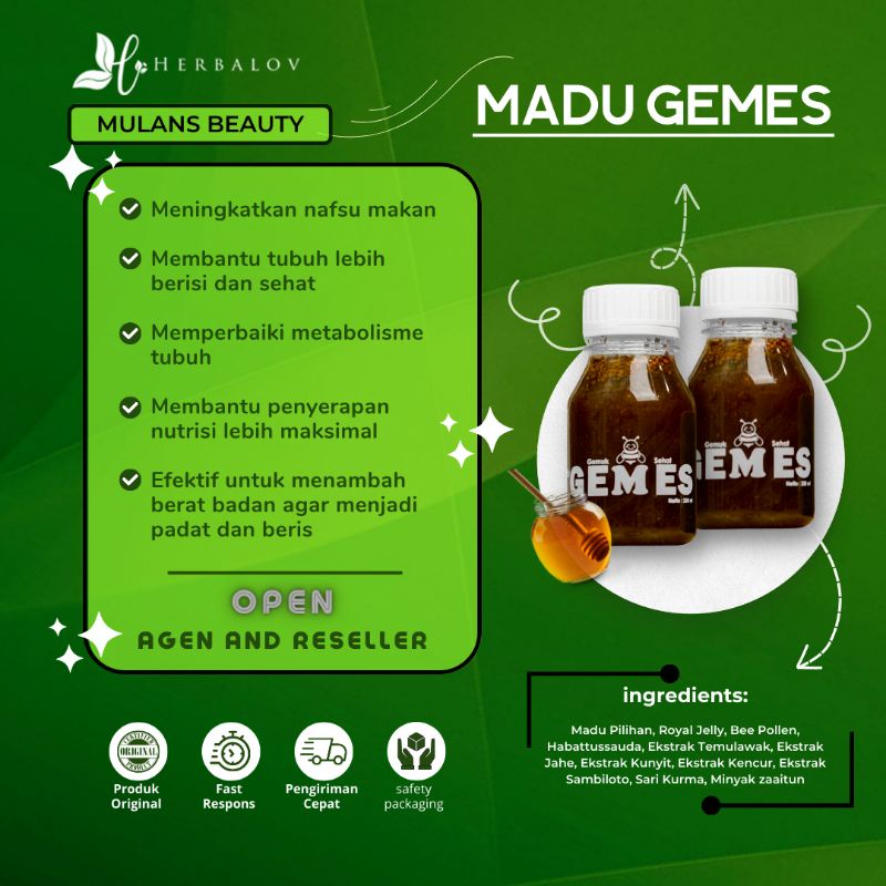 

MADU GEMES HERBALOV | MADU GEMUK SEHAT HERBALOV |MADU BOOSTER BB ANAK || MADU ANAK-ANAK || MADU PENAMBAH NAFSU MAKAN ANAK/BERAT BADAN || MADU SEHAT ANAK BPOM