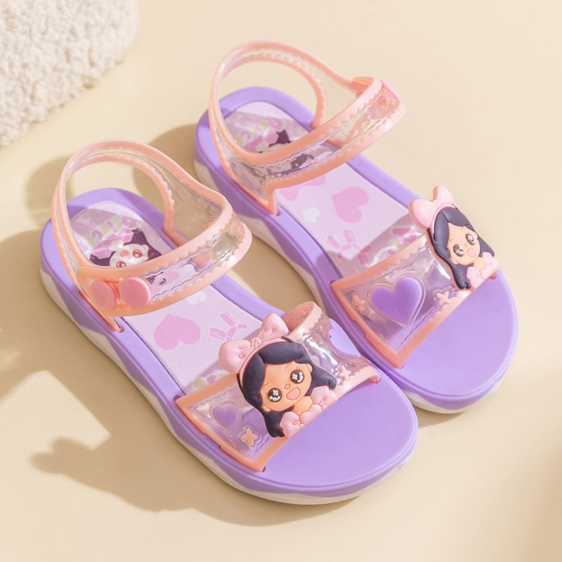 [Rumah Mainan] Sepatu Sandal Anak Anak Perempuan Karakter Princess Love Aesthetic Tali Belakang Sendal Nyaman Slip On Murah Grosir Keren Lucu TerbaruS-712-Putri