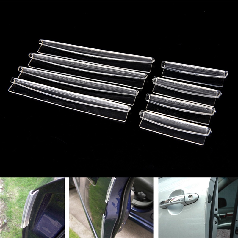 [glowingbrightly] 8x Pengaman Pinggiran Pintu Mobil Trim Moulding Protection Strip Pelindung Gores Anti Gosok TFX