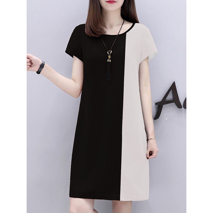 Qalisya Label - Dress Anna Korean Simple BAHAN SCUBA/ dress wanita korea