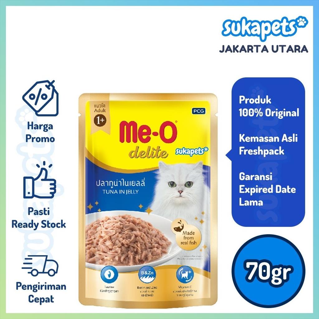 Meo Delite Pouch Tuna In Jelly Makanan Kucing Basah 70gr