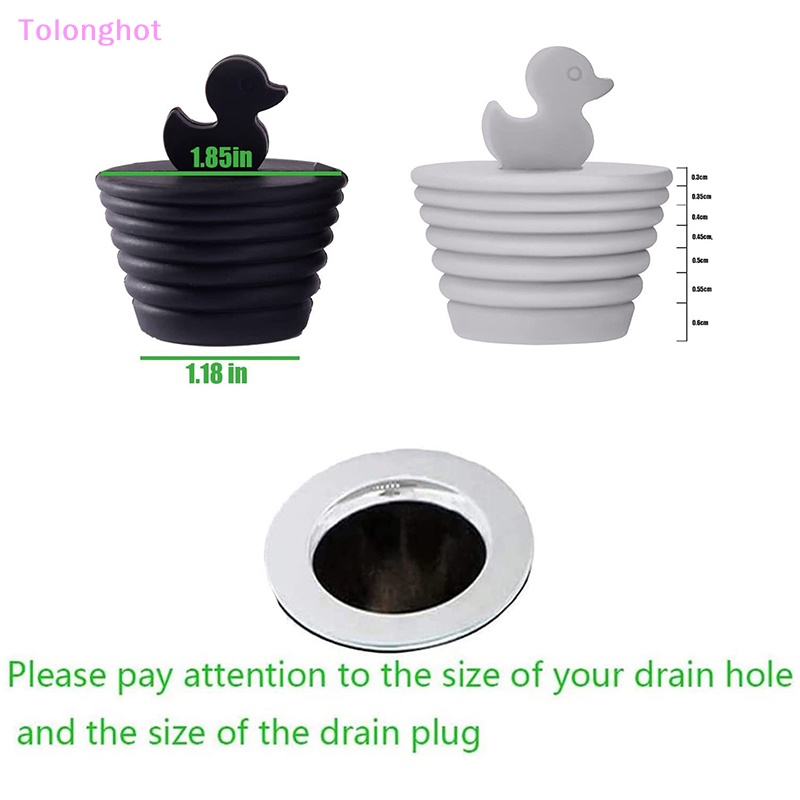 Tolonghot&gt; Sumbat Bathtub 2Pcs Universal Tub Stopper Dapur Silikon Bath Plug Lucu Sumbat Saluran Bathtub Plug Untuk Wastafel Kamar Mandi Sumur