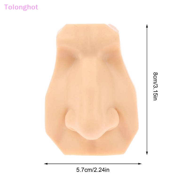 Tolonghot&gt; 1buah Silikon Model Hidung Alat Latihan Profesional Dapat Digunakan Kembali Perhiasan Tubuh Cocok Untuk Latihan Makeup Dengan Baik