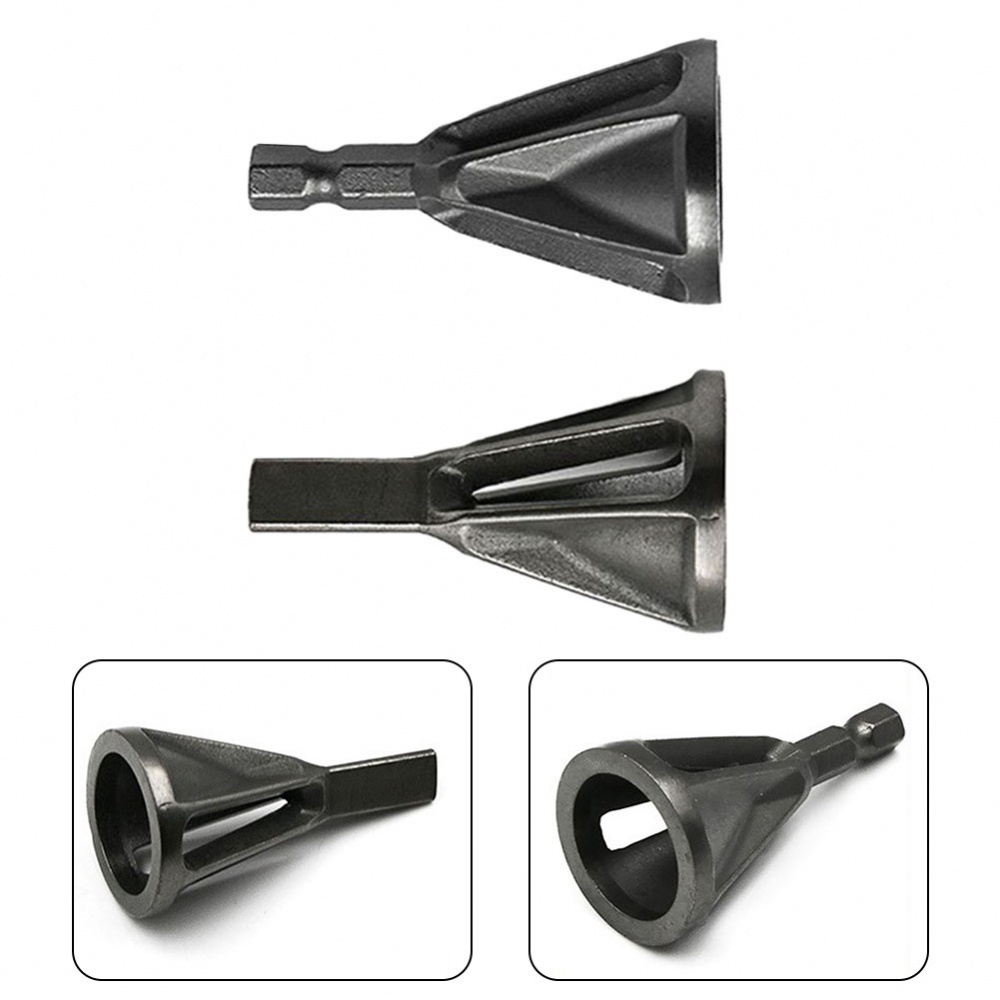 1pc Segitiga Hex Shank Deburring Alat Chamfer Eksternal Cabut Burr Untuk Metal