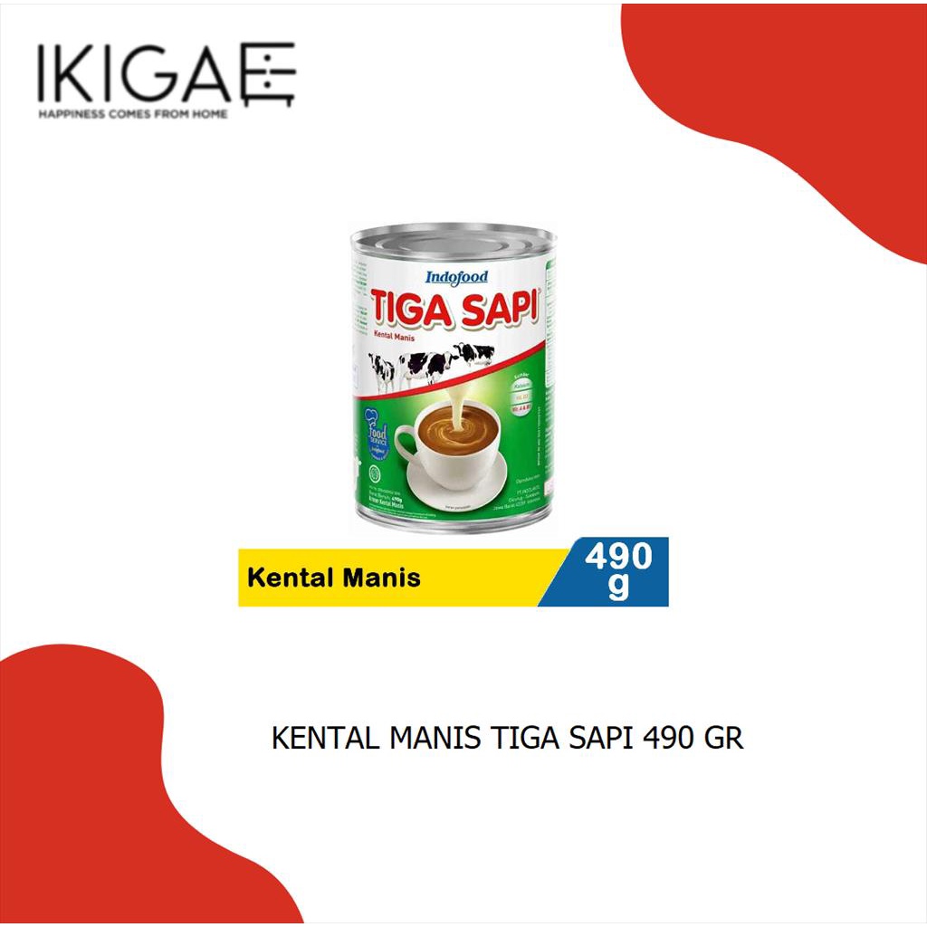 

SUSU KENTAL MANIS TIGA SAPI / KRIMER KENTAL MANIS TIGA SAPI 490 GR