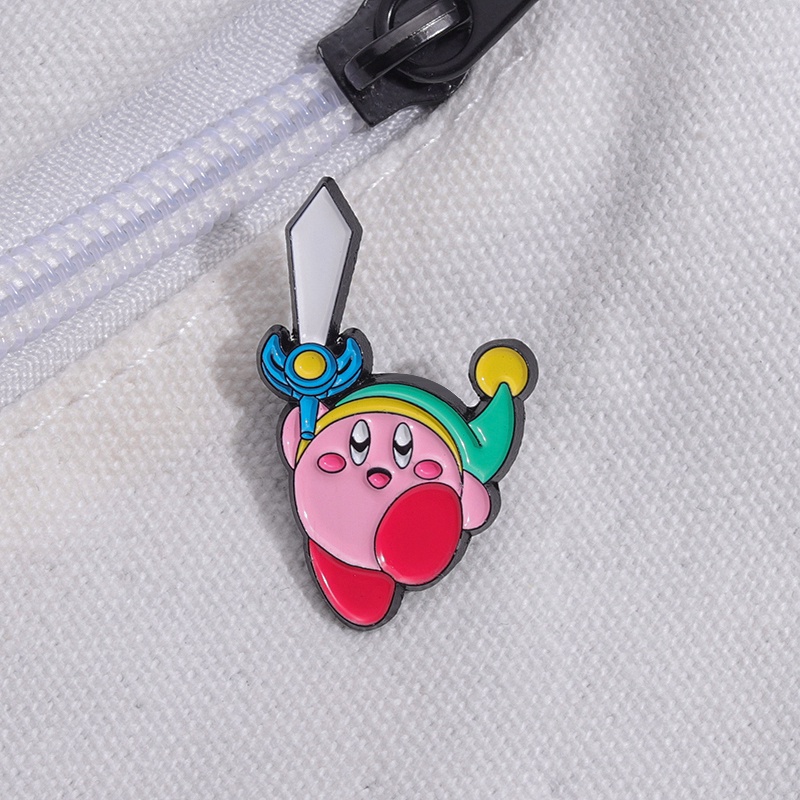 Anime Bintang Kirby Enamel Pin Lucu Imut Kirby Pin Kerah Lencana Kartun Perhiasan Hadiah Untuk Teman