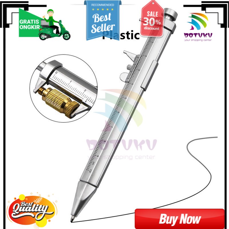

Calipers Vernier Caliper Tool Ballpoint Pen Silver Vernier Caliper Multifunction Pen Creative School Gifts Marker Pen 0-100MM