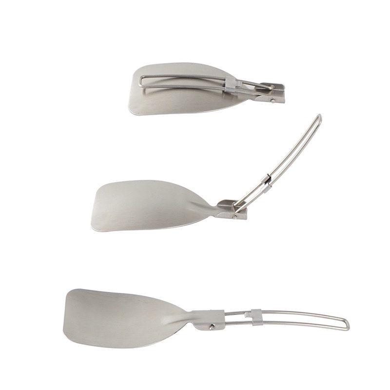 Wy Sekop Penggorengan Lipat Stainless Steel Outdoor Camping Portable304
