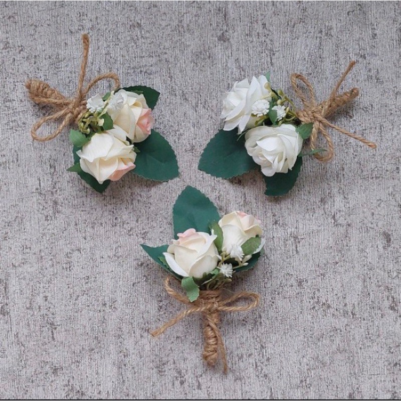 Corsage Wedding Korsase Bunga Saku Jas Pengantin