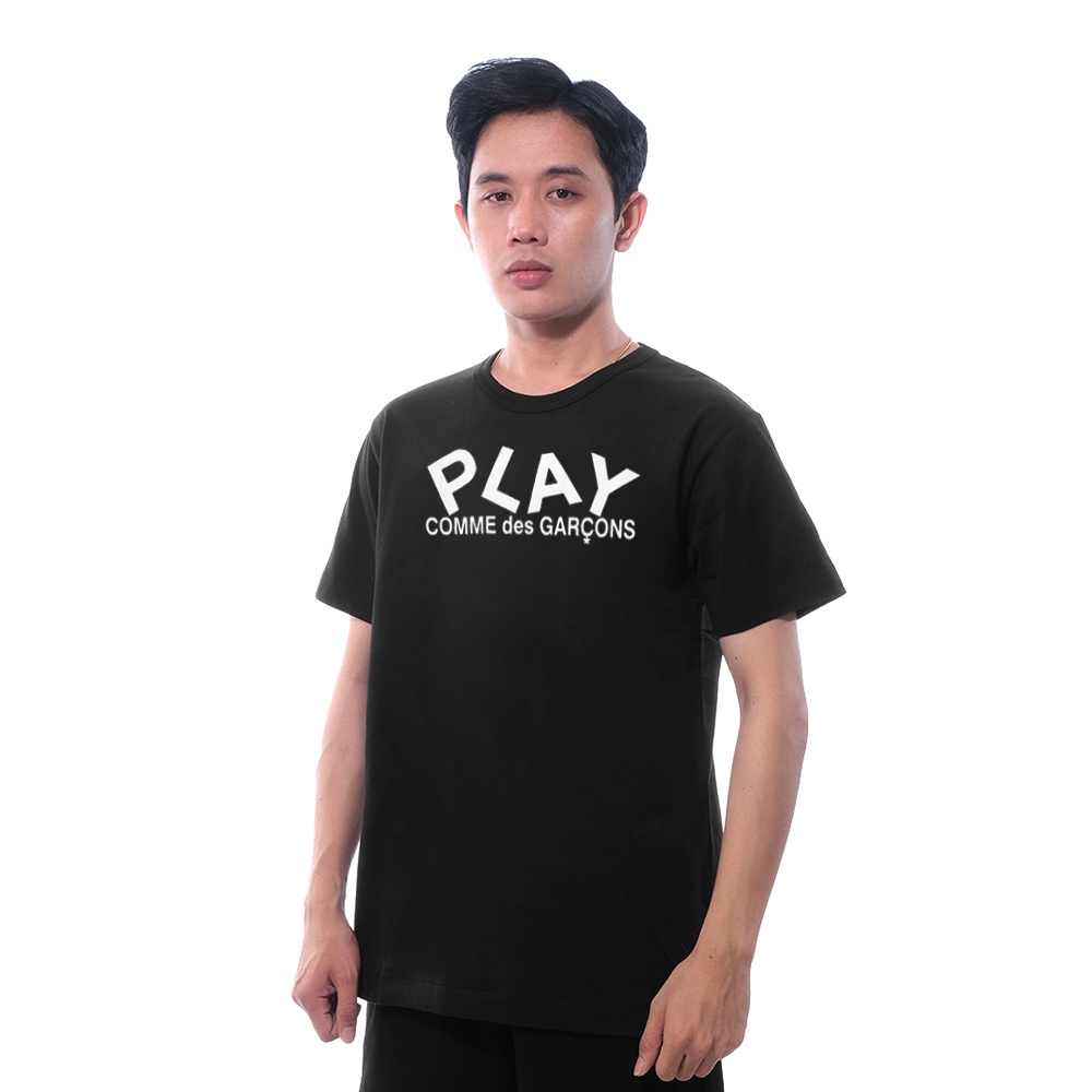 CDG Play Horizontal Play Text T-Shirt