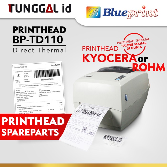 PrintHead Printer Thermal BLUEPRINT TD110 TD110D X TD110BT