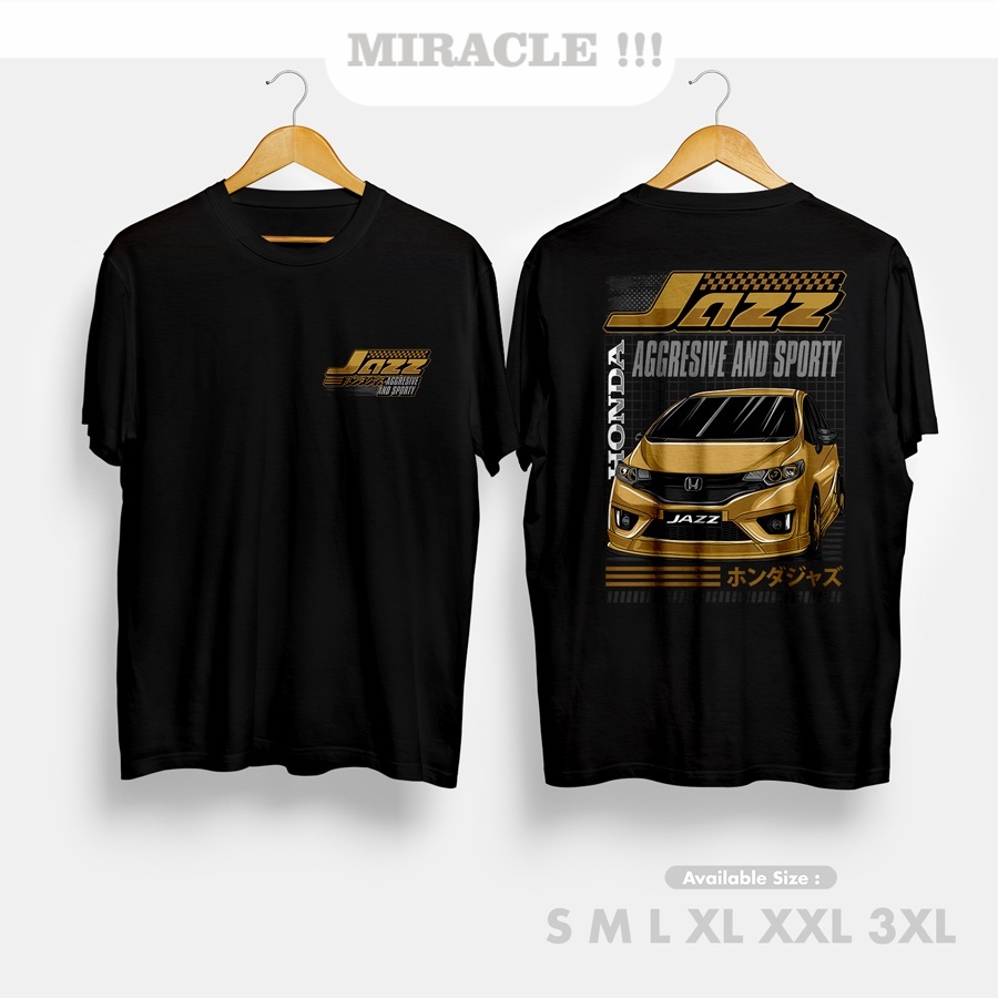 Kaos Baju Mobil Honda Jazz GK5 Gold Kaos Otomotif