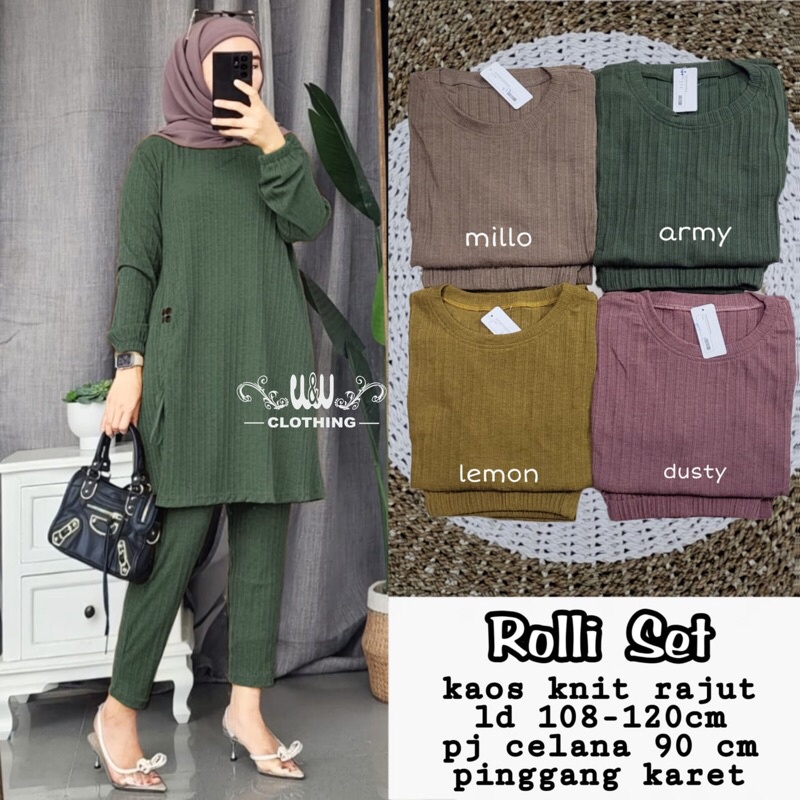 ROLLI SET ORI W&amp;W | Kaos Knit Rajut