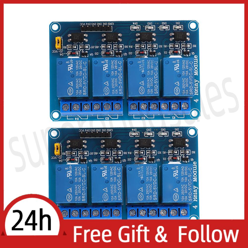 Supergoodsales Solid State Relay Module  5V 4 Channel Stable 2PCS Optocoupler Isolation for Home Intelligent Control