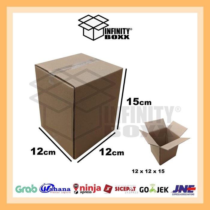 

kardus box packaging packing 12x12x15 cm SHEET POLOS