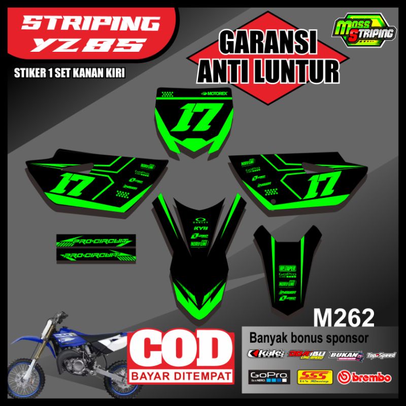 MASS Striping- Striping Sticker List Variasi Motor Trail Yamaha YZ 85 New  semi fullbody bisa custom