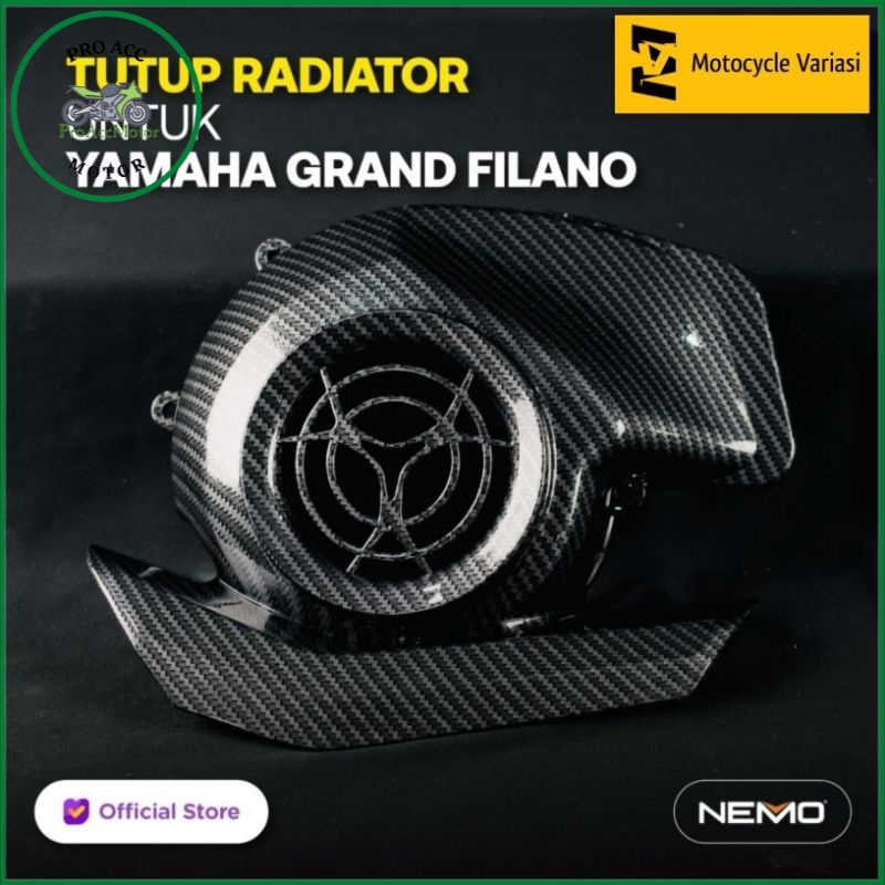 Cover Kipas Radiator Grand Filano Carbon Nemo