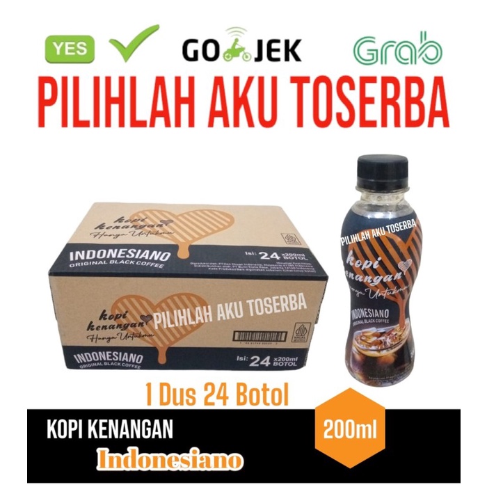 

KOPI KENANGAN INDONESIANO BLACK COFFEE 200 ml - ( 1 DUS isi 24 botol )