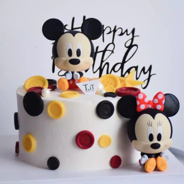 cake topper mickey mouse minnie mouse / figurin mickey minnie mouse