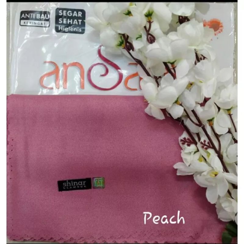 NUR SINAR SEGI EMPAT/BISA SERAGAM/SEGIEMPAT SINAR/SEGI EMPAT ansania/ hijab sinar warna peach