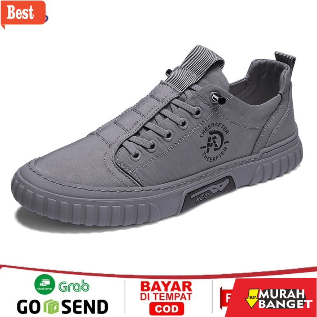 Sneakers pria terbaru- Leedoo Sepatu Pria Import Sepatu Sneakers Casual Sepatu Tali Fashion Running 