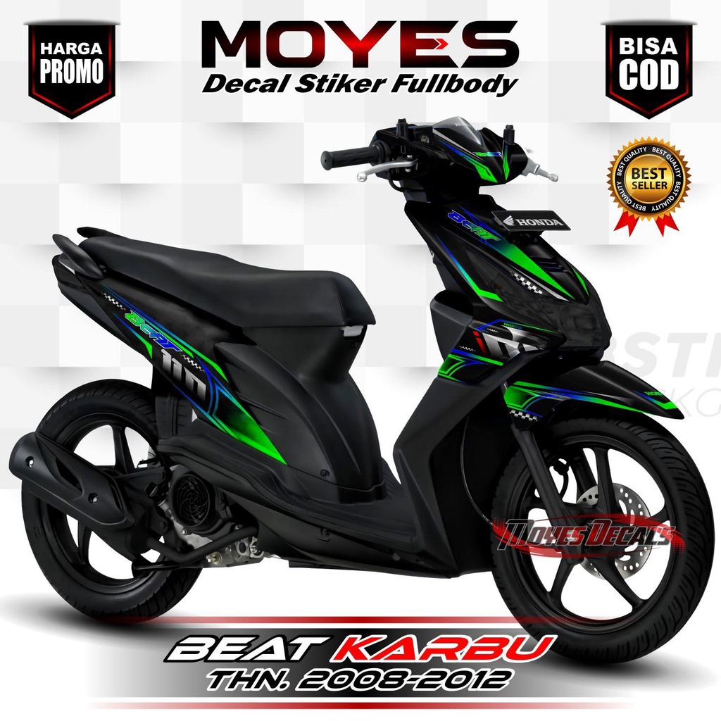 Decal Beat Karbu - Stiker Beat Karbu - Dekal Beat Karbu Full Body - Striping Beat Karbu Variasi  BUN