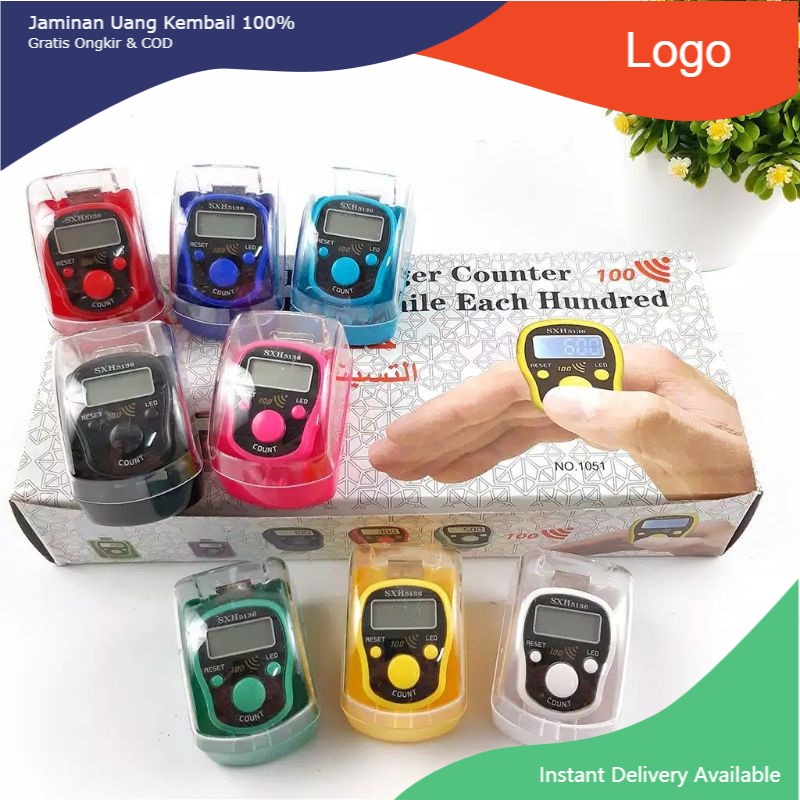 Counter jari led alarm tasbih cincin