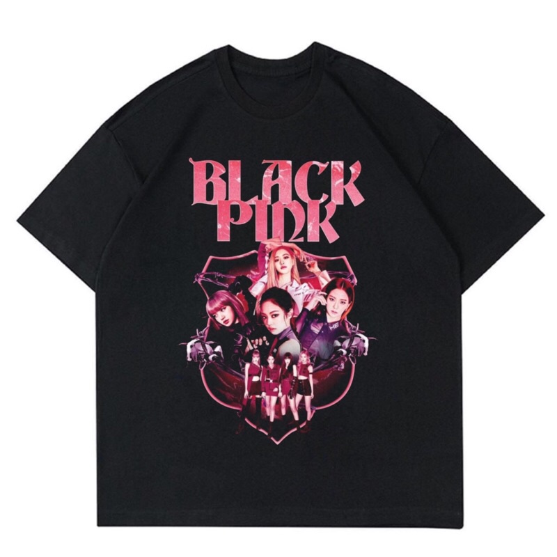 KAOS BAJU BLACKPINK VINTAGE | T-SHIRT BLACKPINK HITAM OVERSIZE | BAJU BLACKPINK HITAM VINTAGE OVERSZ
