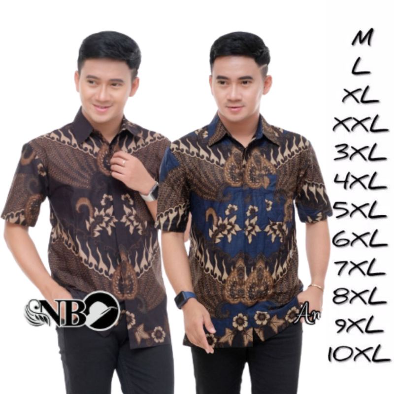 Kondangan nikahan arisan alisan //Baju Batik Pria Jumbo Big Size kemeja batik M L XL XXL XXXL XXXXL 