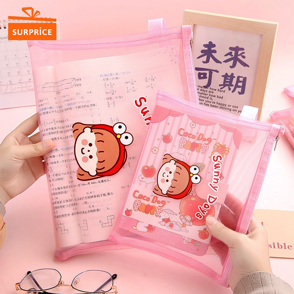 

Surprice Pouch Jaring Gambar Hewan Lucu / Pouch Transparan Motif Karakter Lucu / Stationery Kotak Pensil Alat Tulis Dompet Kosmetik / Pouch Travel Serbaguna