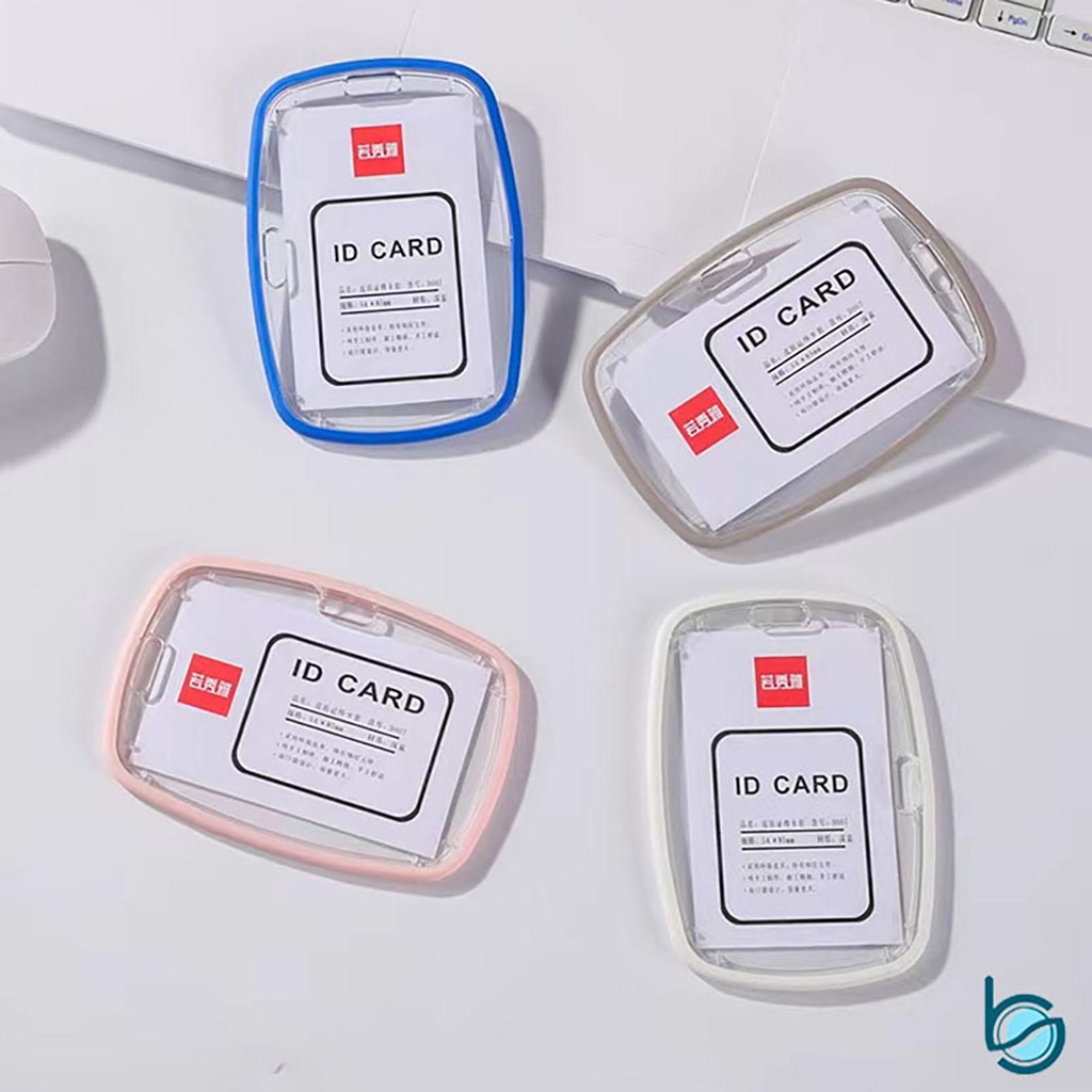 

ID Card Holder 2 In 1 Vertical And Horizontal/Card holder Acrylic (Tanpa Tali) Hanya ID CARD - Best Stationary