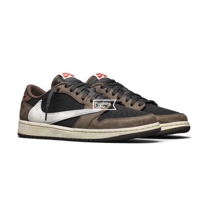 sepatu nike air jordan 1 low travis scott brown - 39