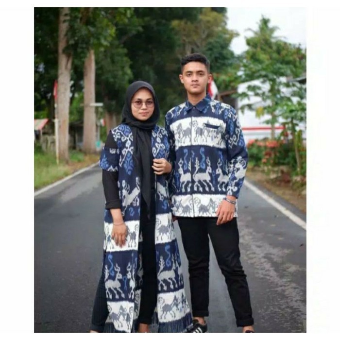 READY STOCK SET COUPLE TENUN BAJU TENUN TUNIK TENUN JEPARA KEMEJA TENUN DRESS TENUN