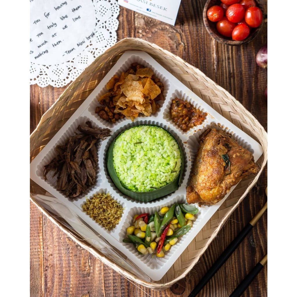 bambu anyaman BESEK BAMBU 20X20 SEPASANG / BESEK HAMPERS / BESEK KENDURI NATURAL