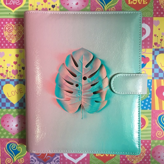 

Binder Printing Daun Hijau Pink