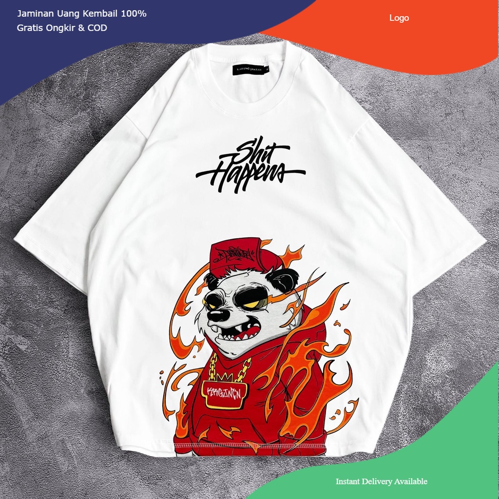 [Oversize] BAJU KAOS OVERSIZE / OVERSIZE T-SHIRT "Panda" Promo Spesial Harga Promo