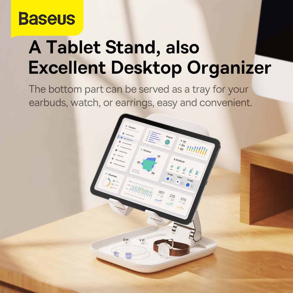 Baseus Seashell Desktop Tablet Folding Stand Holder Dudukan Universal