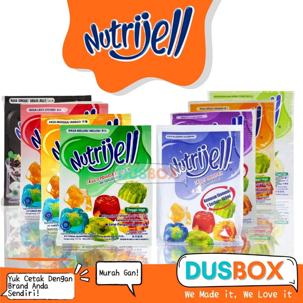 

Nutrijell Jelly Powder / Jelly Powder / Agar agar Nutrijell / Jelly Nutrijell / Agar Nutrijell