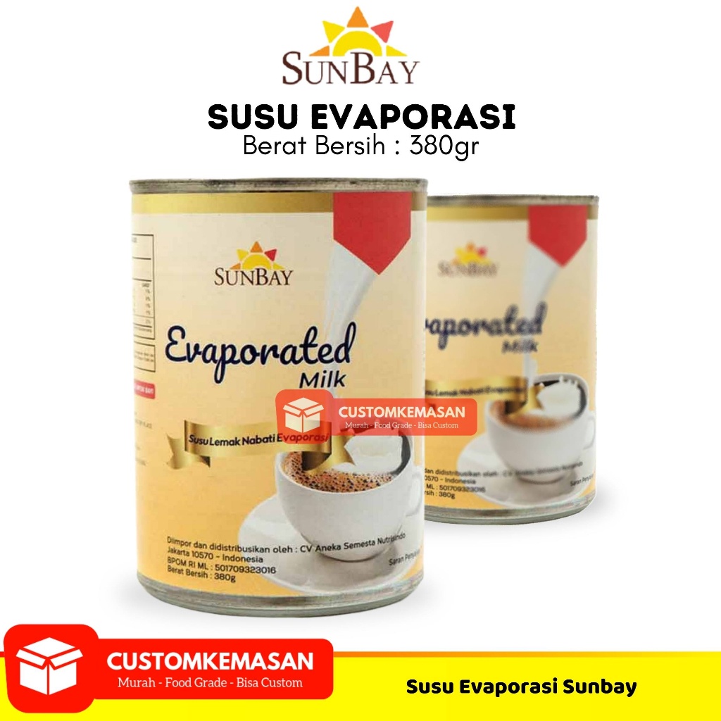 

Sunbay Susu Evaporasi / Susu Evaporasi Cair / Sunbay Susu Evaporasi 380gr