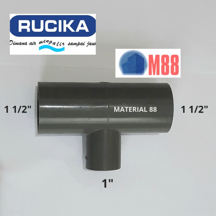 RUCIKA Vlok Tee 1 1/2 x 1 inch AW Reducer PVC 1 1/2x1 Te 1.5 x 1 T 1,5 x 1