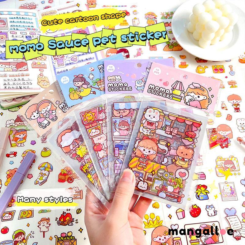 

Stiker Buku Tempel Kartun PET Tahan Air Ponsel Cangkir Air Dekorasi Stiker Karakter DIY -MG