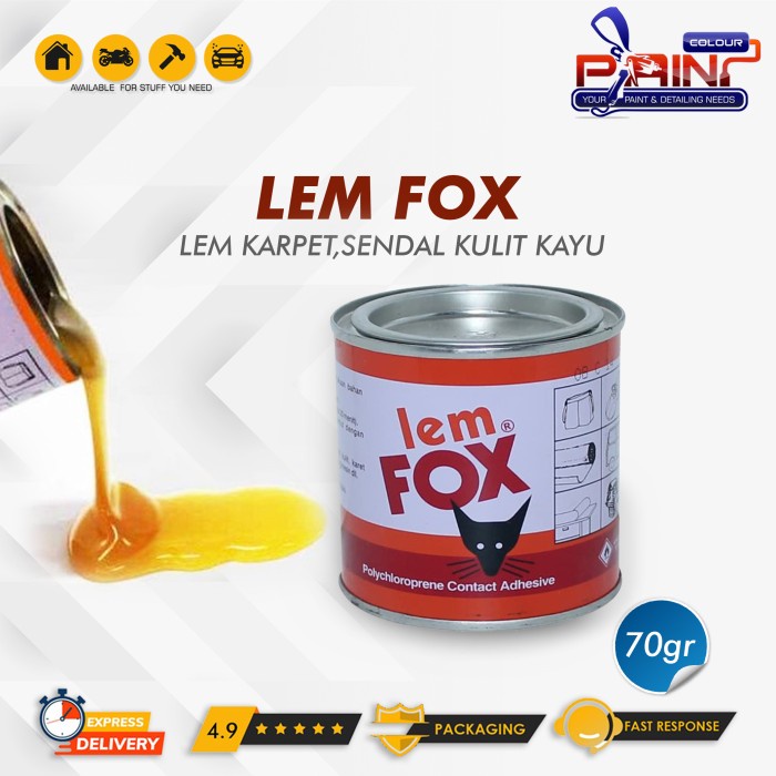 

Lem Fox Kuning 70gr Lem Karpet,Sendal Kulit Kayu Karet