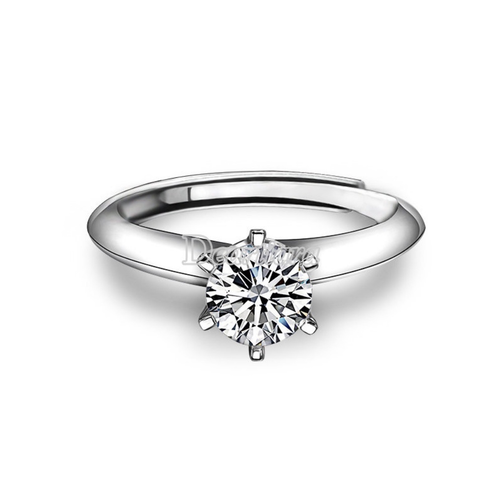 Real Moissanite Cincin S925 Sterling Silver Lamaran Tunangan Cincin Wanita Berlian Dengan Sertifikasi GRA