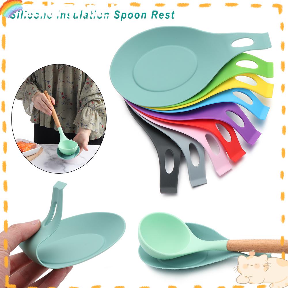 Solighter Rak Sendok Alat Penyimpanan Peralatan Masak Tutup Stand Stove Organizer Plate Holder Tatakan Spoon Rest