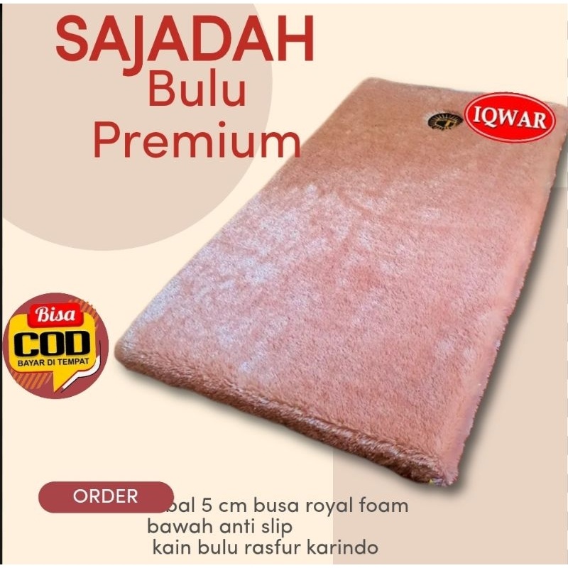 Sajadah Bulu Sajadah Super Tebal Busa 5Cm Sejadah Bulu Rasfur Empuk Lembut Tebel Alas Sholat